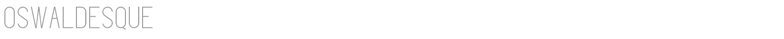 Oswaldesque font preview